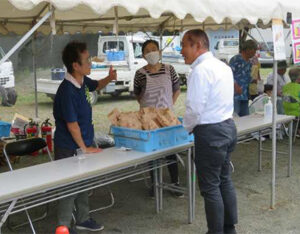 本村市長　地域との交流